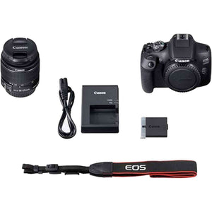 Canon EOS 2000D DSLR Camera with 18-55mm Lens + EOS Bag + Sandisk Ultra 64GB Card International Model Canon