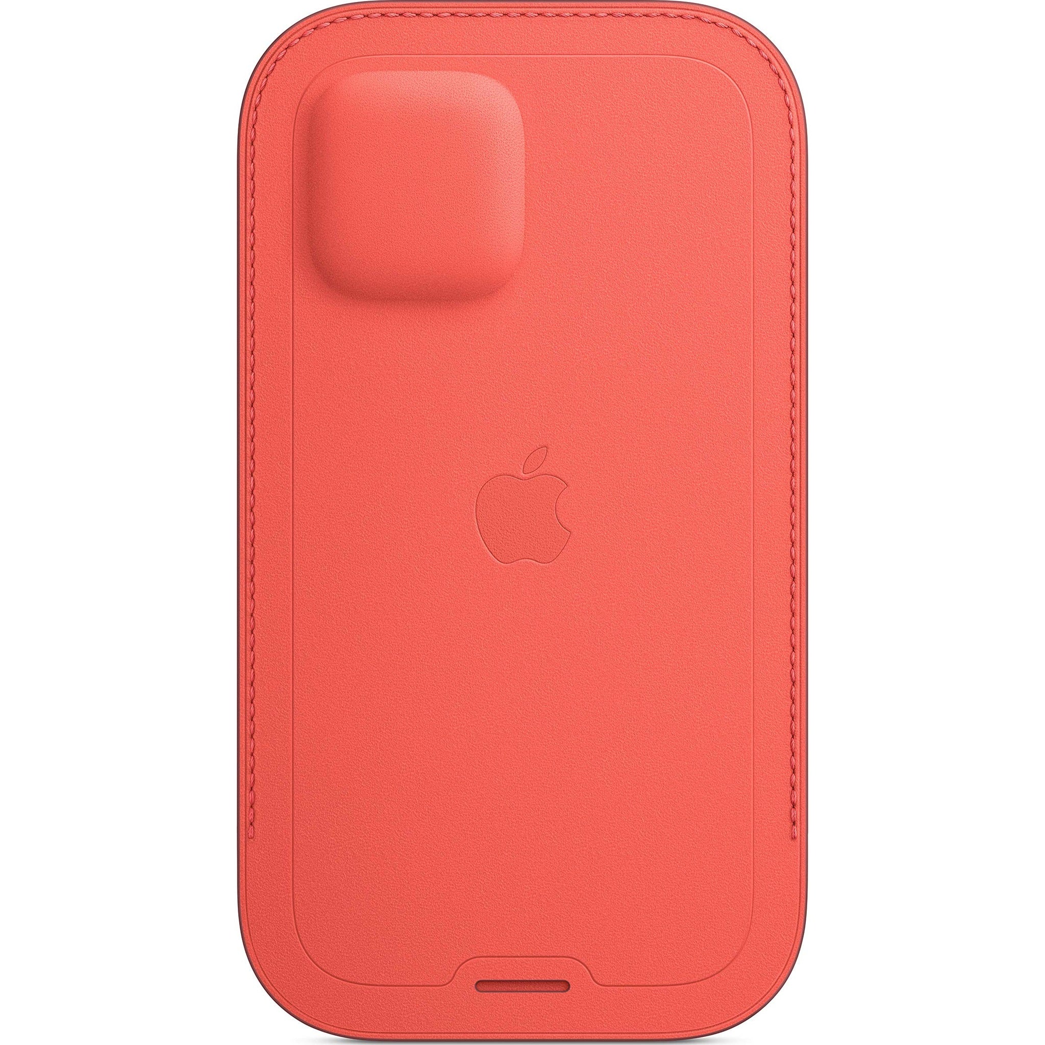 Apple iPhone 12 and 12 Pro Leather Sleeve with MagSafe - Pink Citrus Apple