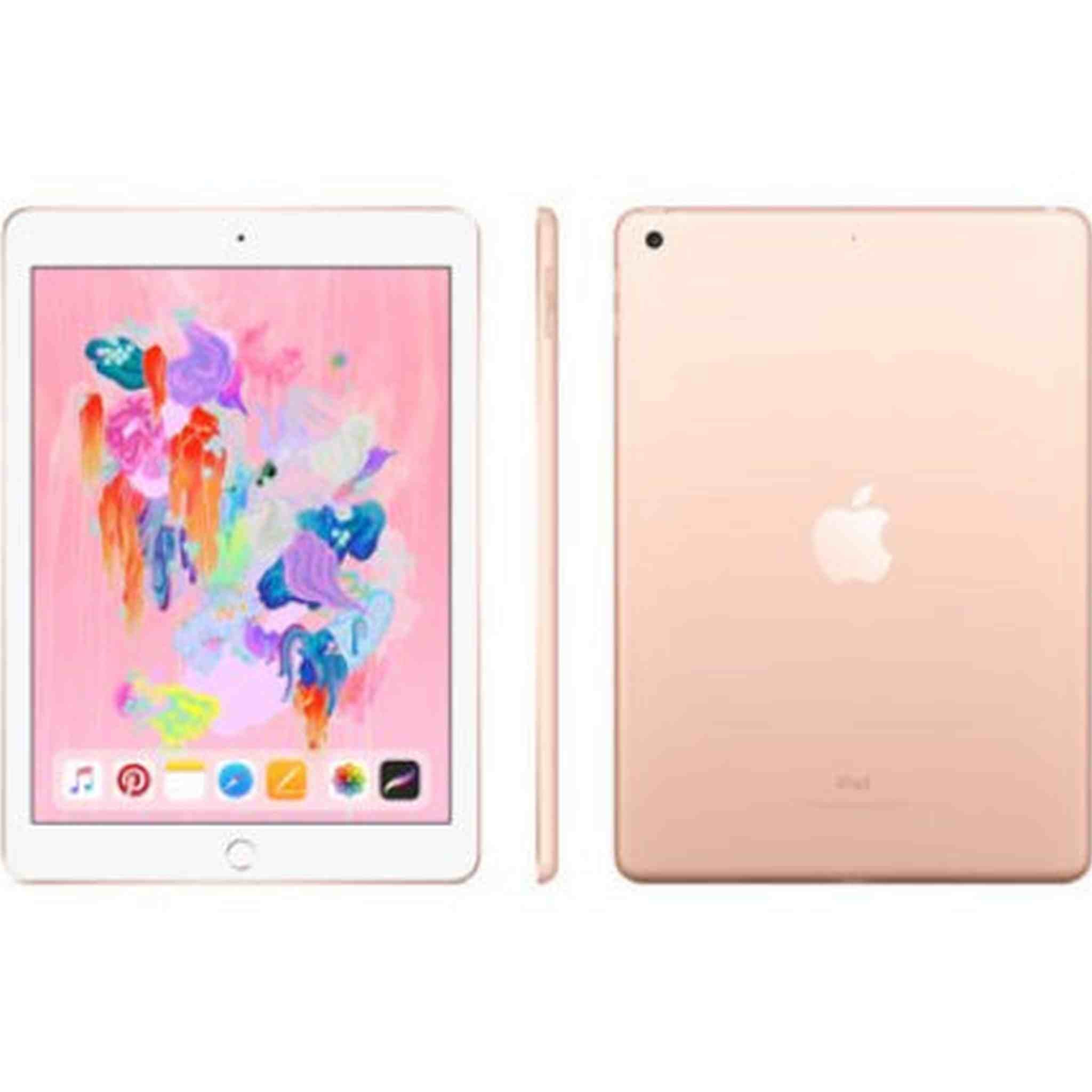 Apple 9.7" iPad Early 2018, 128GB, Wi-Fi + 4G LTE, Gold Apple