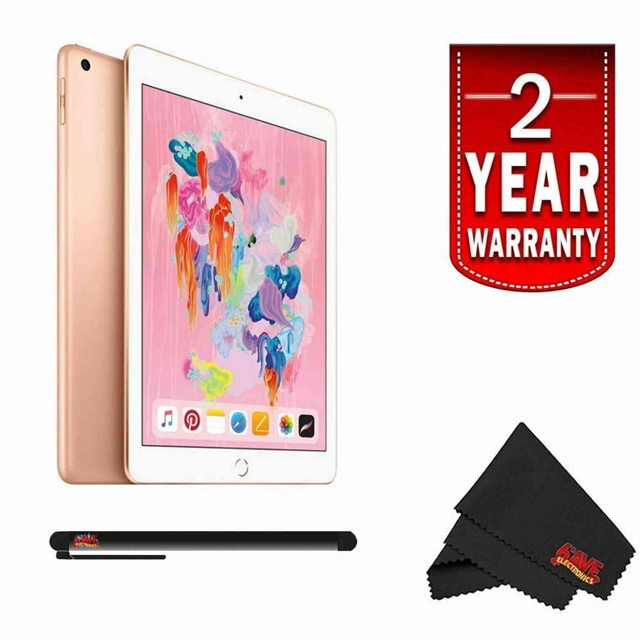 Apple 9.7" iPad Wi-Fi + Cellular 128GB 4G LTE 2018 Model Gold Apple